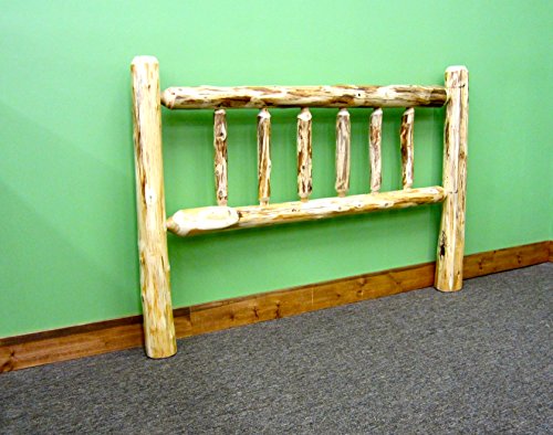 Midwest Log Furniture – Rustic Log Headboard – Full