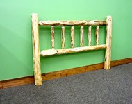 Midwest Log Furniture – Rustic Log Headboard – King