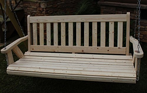 Amish Heavy Duty 700 Lb 4 Ft. Mission Style Porch Swing – Made in USA