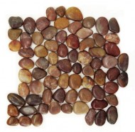 Polished Pebble Tile – Rustic Red 12×12″