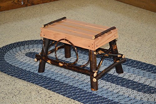 Rustic Hickory & Oak Foot Rest *Natural Finish* Amish Made USA