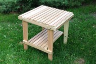 Cedar Side Table with Shelf, Amish Crafted