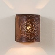 Chisel Sconce Light in Rustic Tin, wired