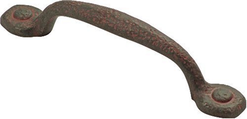 Hickory Hardware P3000-RI 96mm Refined Rustic Pull, Rustic Iron