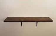 Style 3: Rustic, Wood Shelf, Pine, 36″ x 10″ x 1″, with Brackets, Dishes, Books
