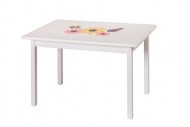 Amish-Made, Handcrafted Children’s Wooden Table (White Painted Finish- No Stencil On This Model)