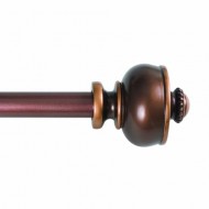 Kenney Bentley Window Curtain Rod, 66 to 120-Inch, Rustic Copper