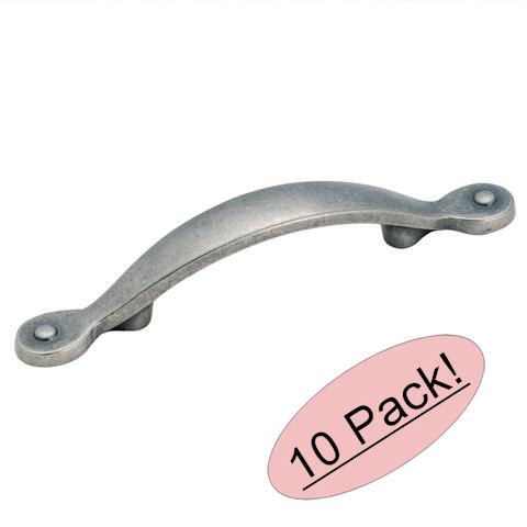 Amerock BP1590-WN Inspirations Weathered Nickel Cabinet Hardware Handle Pull – 3″ Hole Centers, 10 Pack