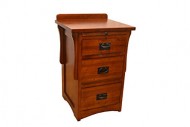 Crafters & Weavers Arts and Crafts Mission Quarter Sawn Oak Three Drawer Nightstand / Oak End Table