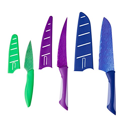 Kai Pure Komachi Kitchen Knife Set – 3 Piece Stainless Steel – Paring Knife, Serrated Knife and Santoku