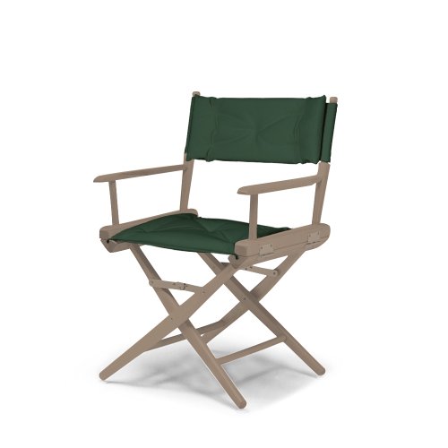 Telescope Casual World Famous Dining Height Director Chair, Rustic Grey Finish with Forest Green Cover