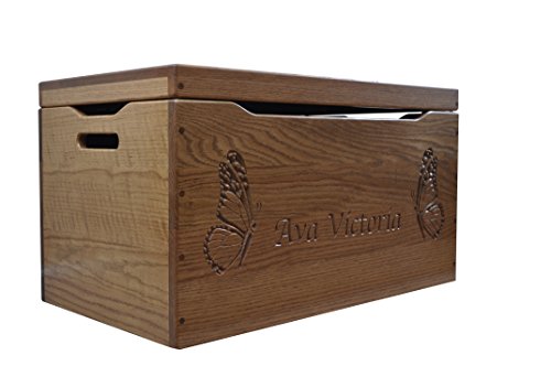 Custom Engraved Amish Toy Chest, Hope Chest Solid Cherry 36″ Carved Personalized – Amish Custom Handmade Pick Your Own Stain