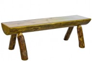 Montana Woodworks Glacier Country Collection Half Log Bench, 5-Feet