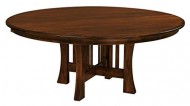Amish Arts and Crafts 54″ Round Solid Maple Wood Dining Table