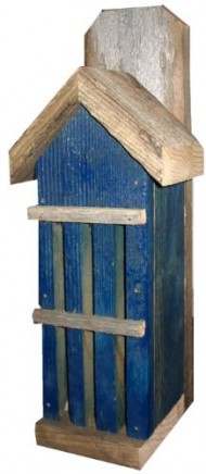 Rustic Butterfly House from Recycled Fence Wood: BLUE