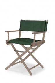 Telescope Casual Heritage Dining Height Director Chair, Rustic Grey Finish with Forest Green Cover