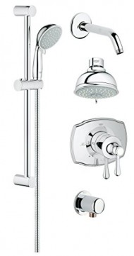 Grohe 35053000 GrohFlex Authentic PBV Shower Set with Shower head and Hand shower