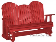 Outdoor Polywood 5 Foot Porch Glider – Adirondack Design *RED* Color