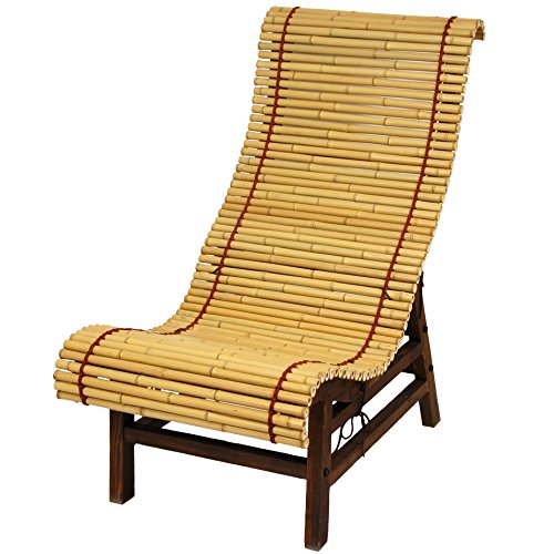 Oriental Furniture Curved Japanese Bamboo Lounge Chair