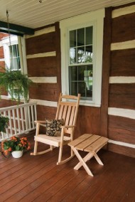 Outdoor Classic Front Porch Rocker – *Unfinished Pine* Amish Made USA