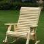 Pressure Treated Pine Unfinished Outdoor High Comfort Roll Back Rocker