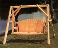 Lakeland Mills CFU28 Cedar Log Outdoor Yard Swing, 5-Feet