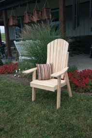 Outdoor Upright Adirondack Chair – PAINTED- Amish Made USA -Tropical Lime
