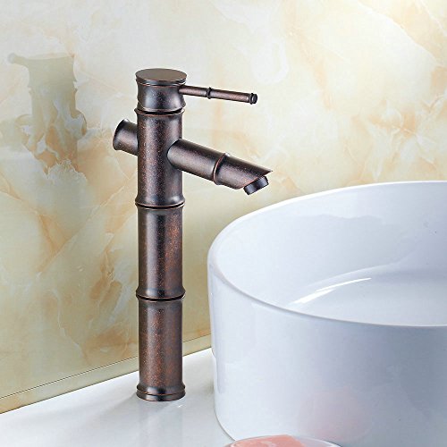 Hiendure® Antique Copper Finish Bathroom Sink Faucet, Rustic Bronze