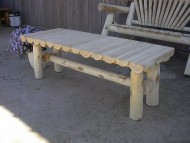 White Cedar Log Coffee Table – 4 foot