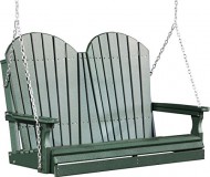 Outdoor Polywood 4 Foot Porch Swing – Adirondack Design *GREEN* Color