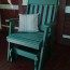 Outdoor POLY Traditional English Gliding Chair – Amish Made USA -Aruba Blue