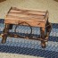 Rustic Hickory Foot Rest *ALL HICKORY* Amish Made USA