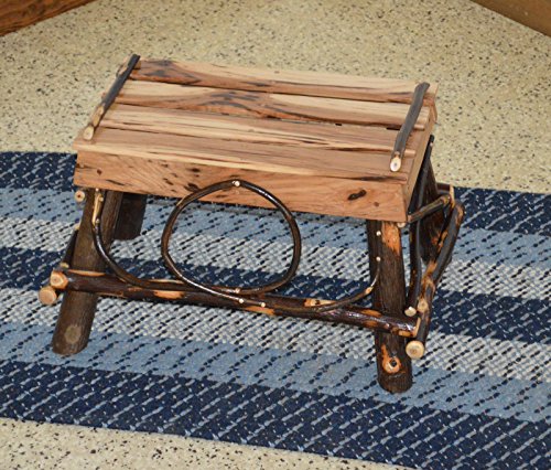 Rustic Hickory Foot Rest *ALL HICKORY* Amish Made USA