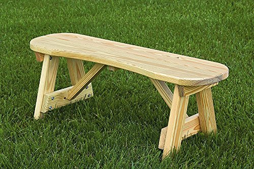 Pressure Treated Pine 42″ Curved Seat Bench Amish Made USA- Unfinished