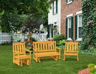 Pressure Treated Pine Outdoor English Garden Patio Set Amish Made USA-Fir Pine Stain